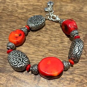 Brighton Red Coral Bracelet